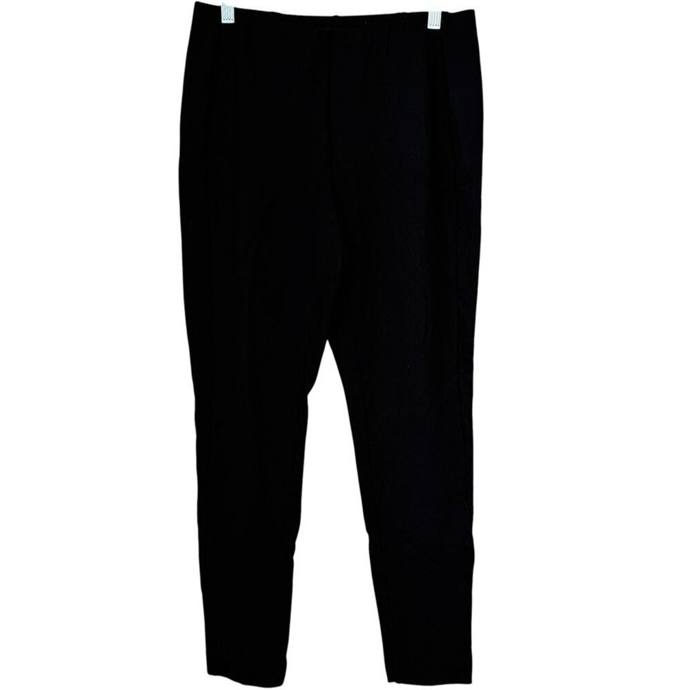 J. Jill Black Ponte Leggings Ankle Length Fitted Pull On Pants Size Medium